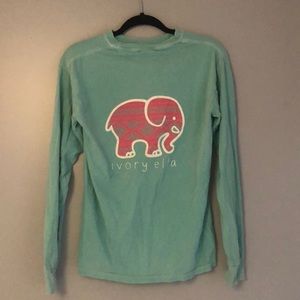 Teal ivory Ella long sleeve